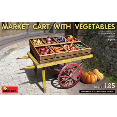 MARKET CART WITH VEGETABLES - 1/35 SCALE - MINIART